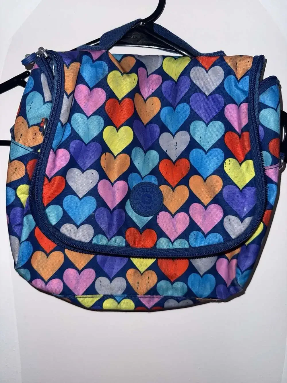 Kipling Kichirou Insulated Lunch Bag in Colorful Heart Print